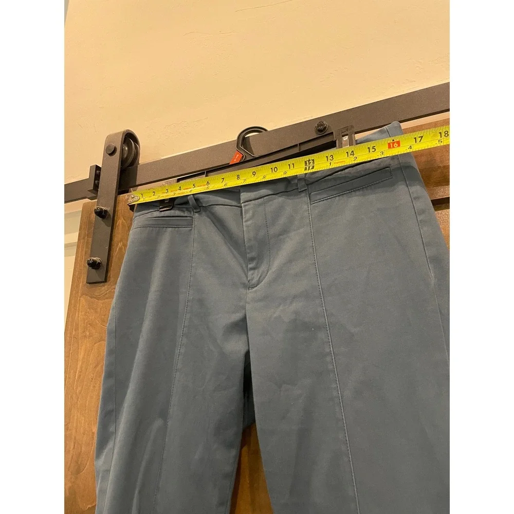 Loft Womens Skinny Chino Pants Slate Blue Front Seam‎ Detail Size 8